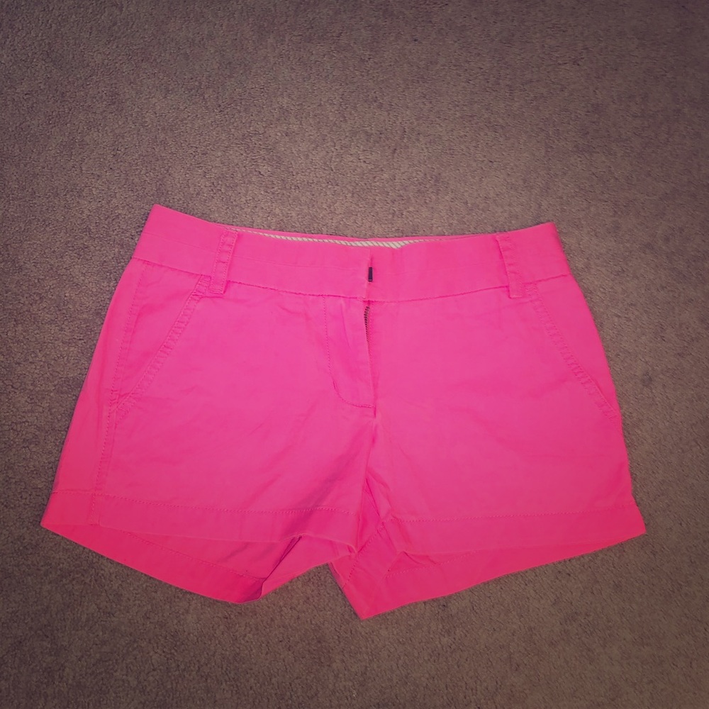 JCREW Chino Broken-In, Hot Pink Shorts Size 0
